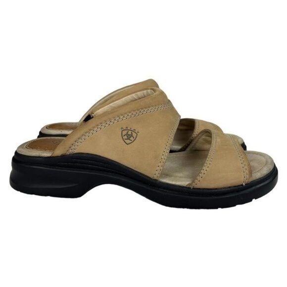 Ariat‎ Tan Suede Slip On Sandals Womens Size 6B - Picture 1 of 10